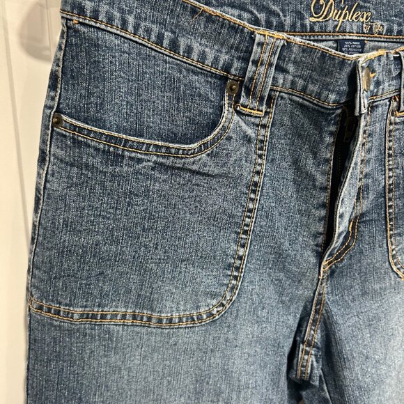 Duplex by Tyte Womens Denim Mid-Rise Casual Bermuda Shorts Sz 10 Relaxed Summer - Picture 4 of 9